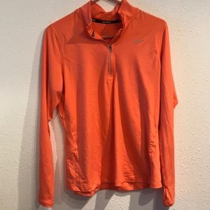 Coral nike 3/4 zip running jacket
